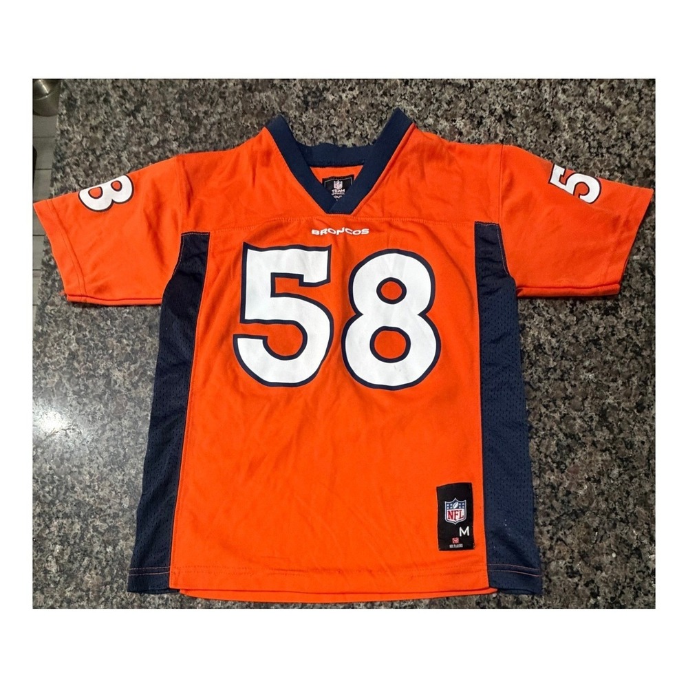 NFL Team Apparel Denver Broncos Von Miller 58 Youth Jersey Orange Medium 10/12
